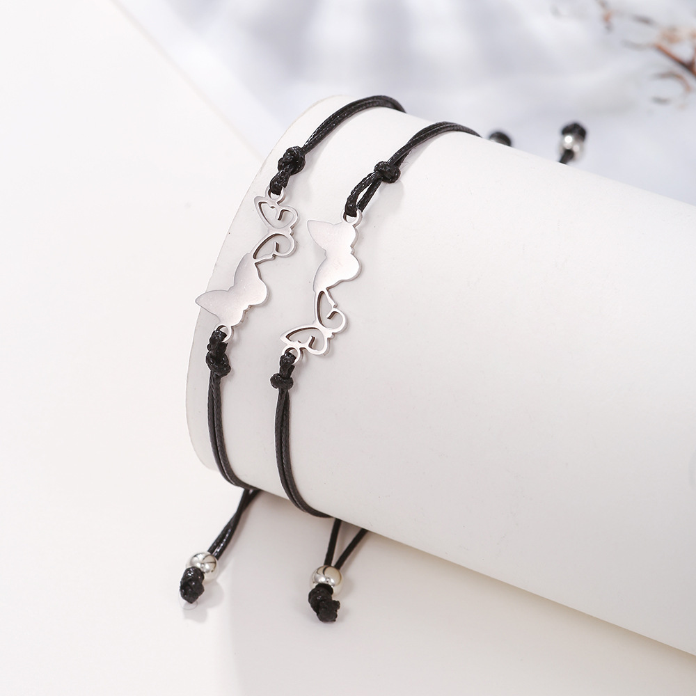 2PCS Ensemble de Bracelets Papillon Bracelet en Commun Cadeau Rentrée Scolaire Premier jour d’école｜Jessemade