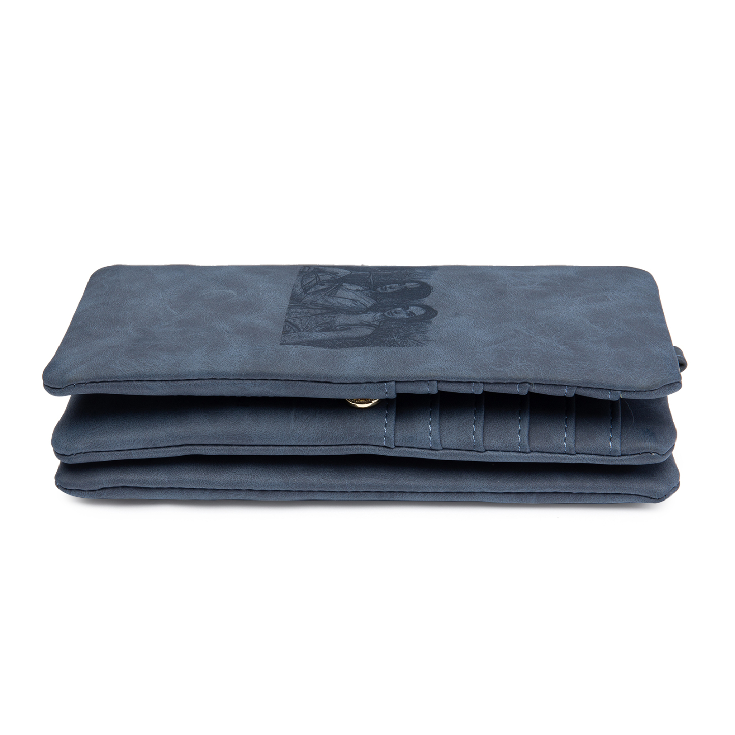 Portefeuille long en cuir PU personnalisé 1 photos avec texte et date