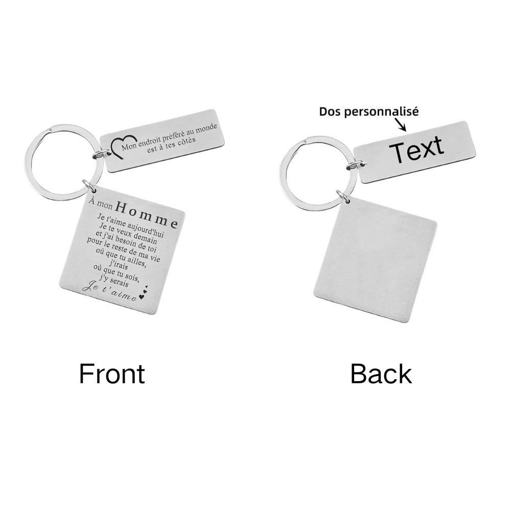 À petit ami / mari - porte-clés prénom gravé personnalisé pour mon homme porte cles gravés | Jessemade