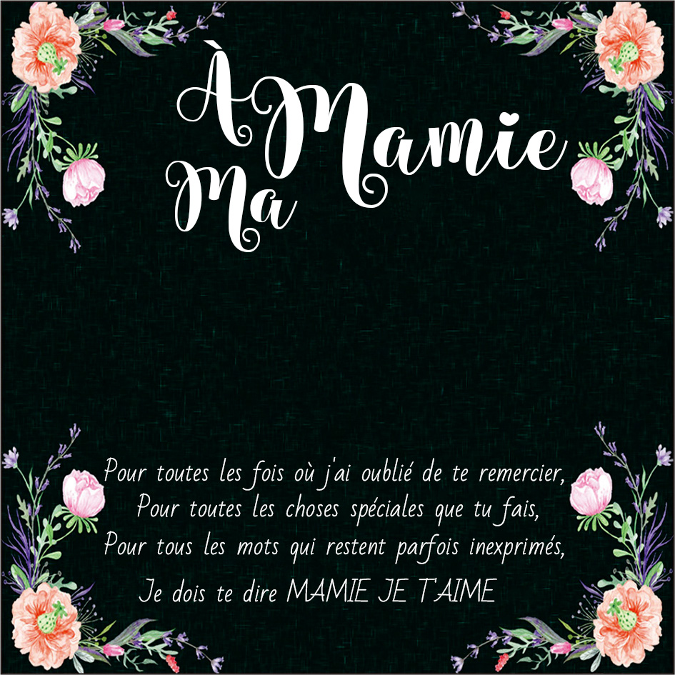 À ma Mamie - Carte avec coffre cadeau