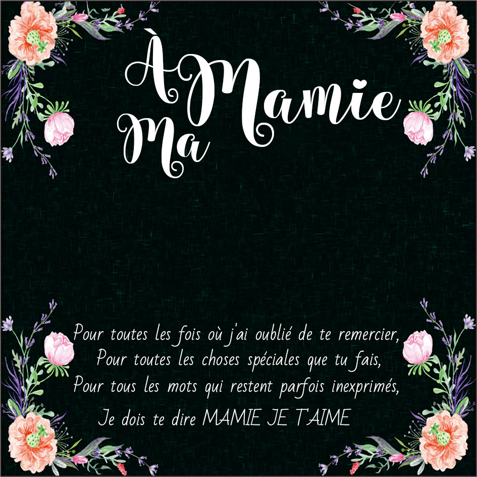 À ma Mamie - Carte avec coffre cadeau