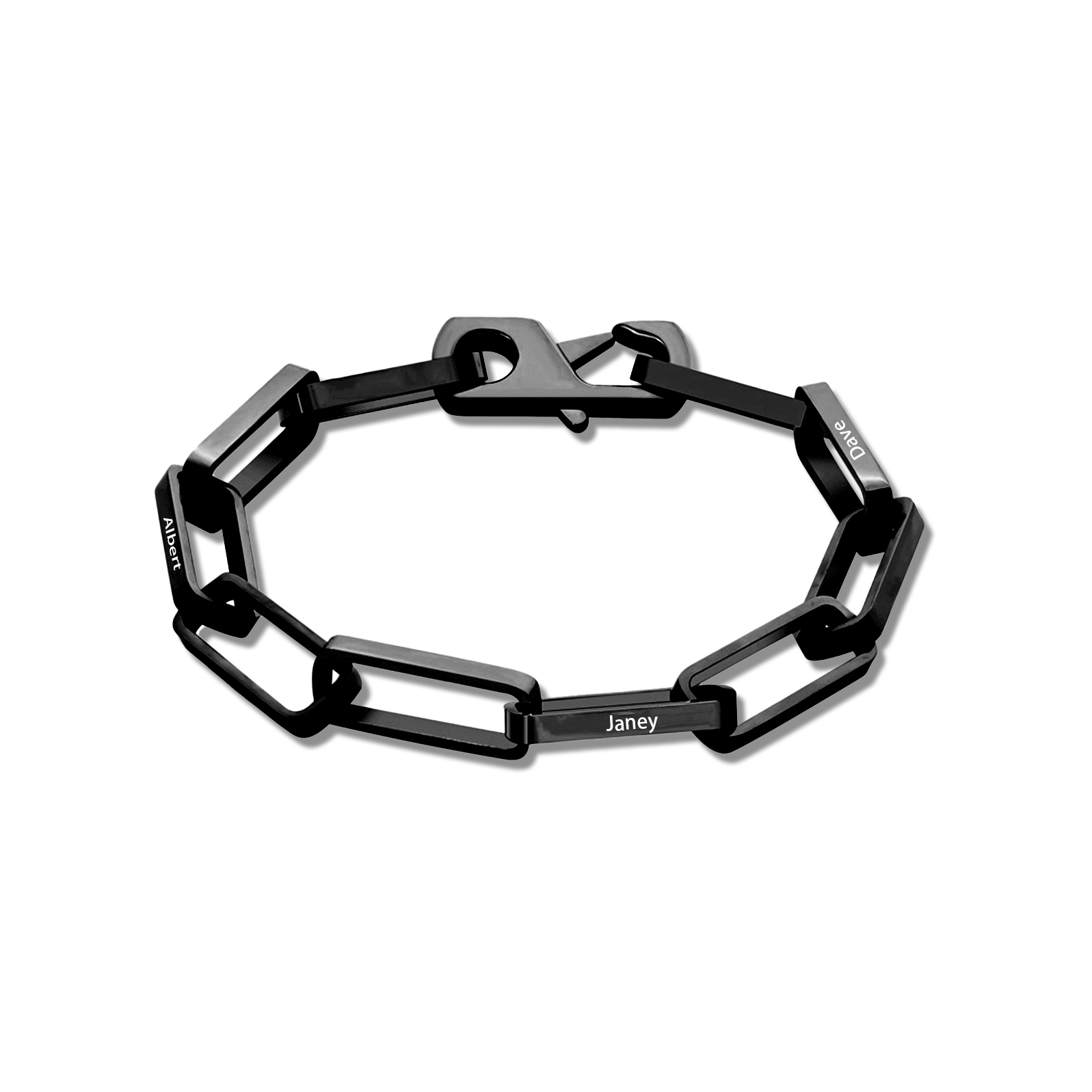 Bracelet chaîne maillons 3 Prénoms Personnalisés pour Hommes