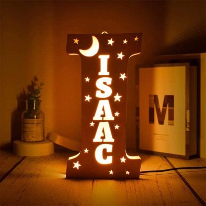 Lampe de chevet LED 26 lettres prénom personnalisé | Jessemade