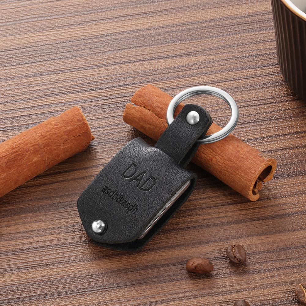 Porte-Clés en Cuir Photo Personnalisée Avec Calendrier | Jessemade