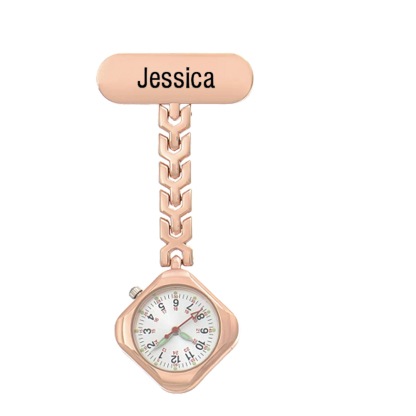 Jessemade FR Montre de poche Cadran Infirmière Prénom Personnalisé