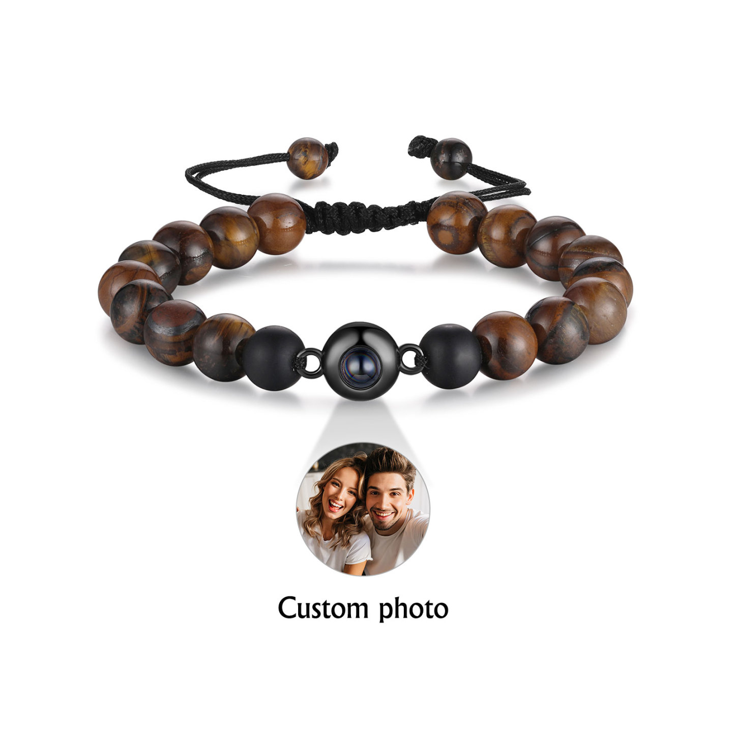 Bracelet Photo Projection de Pierres 1 Photo Personnalisée|Jessemade