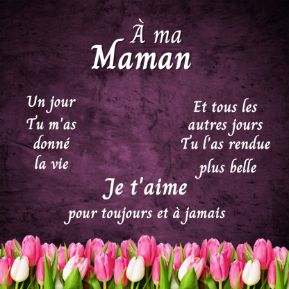 À ma Maman - Carte avec coffre cadeau