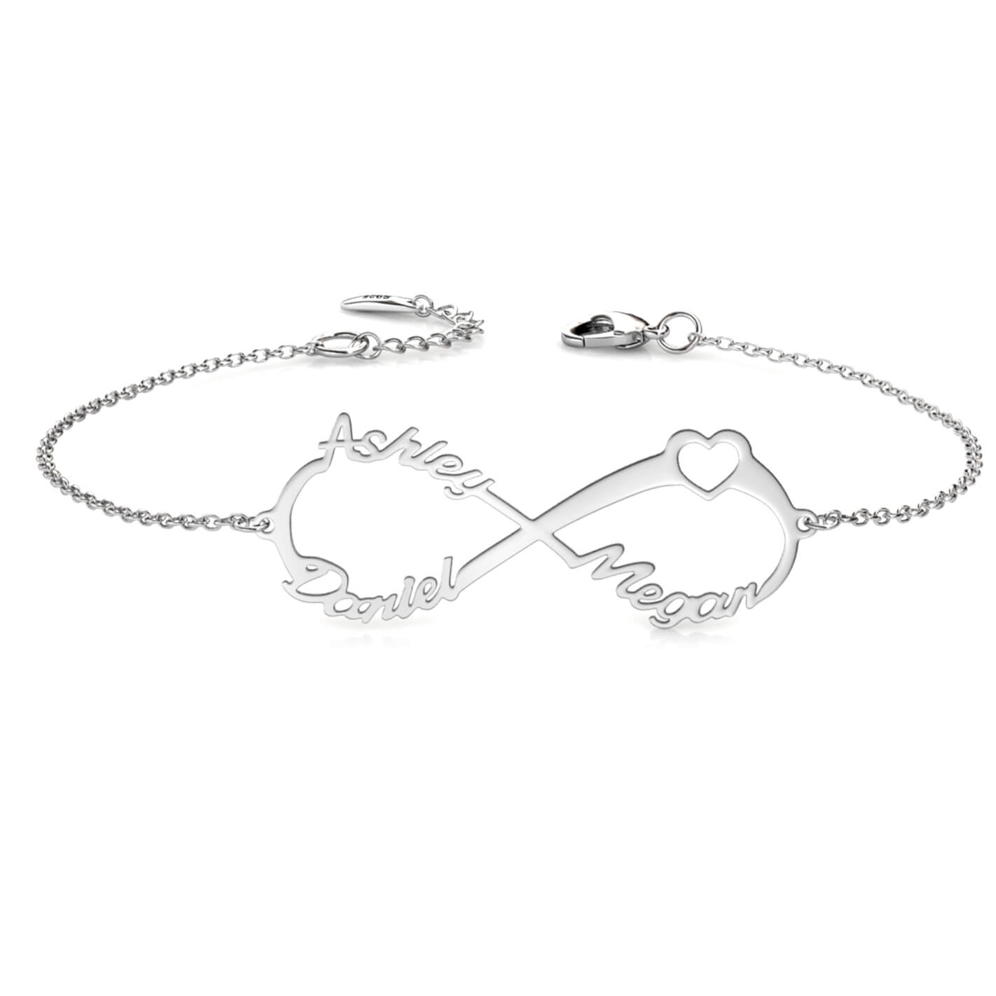 Bracelet Infini 3 Prénoms Personnalisés