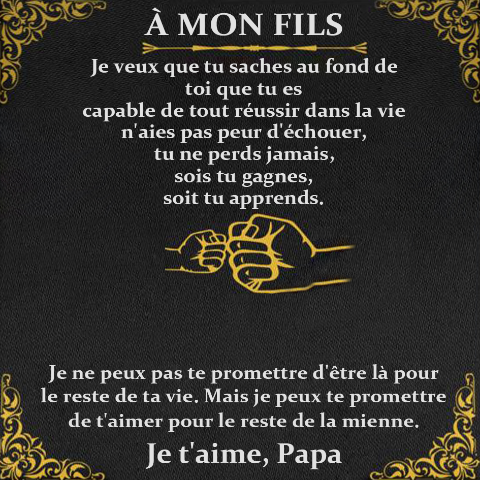 À mon Fils - Carte avec coffre cadeau de Papa