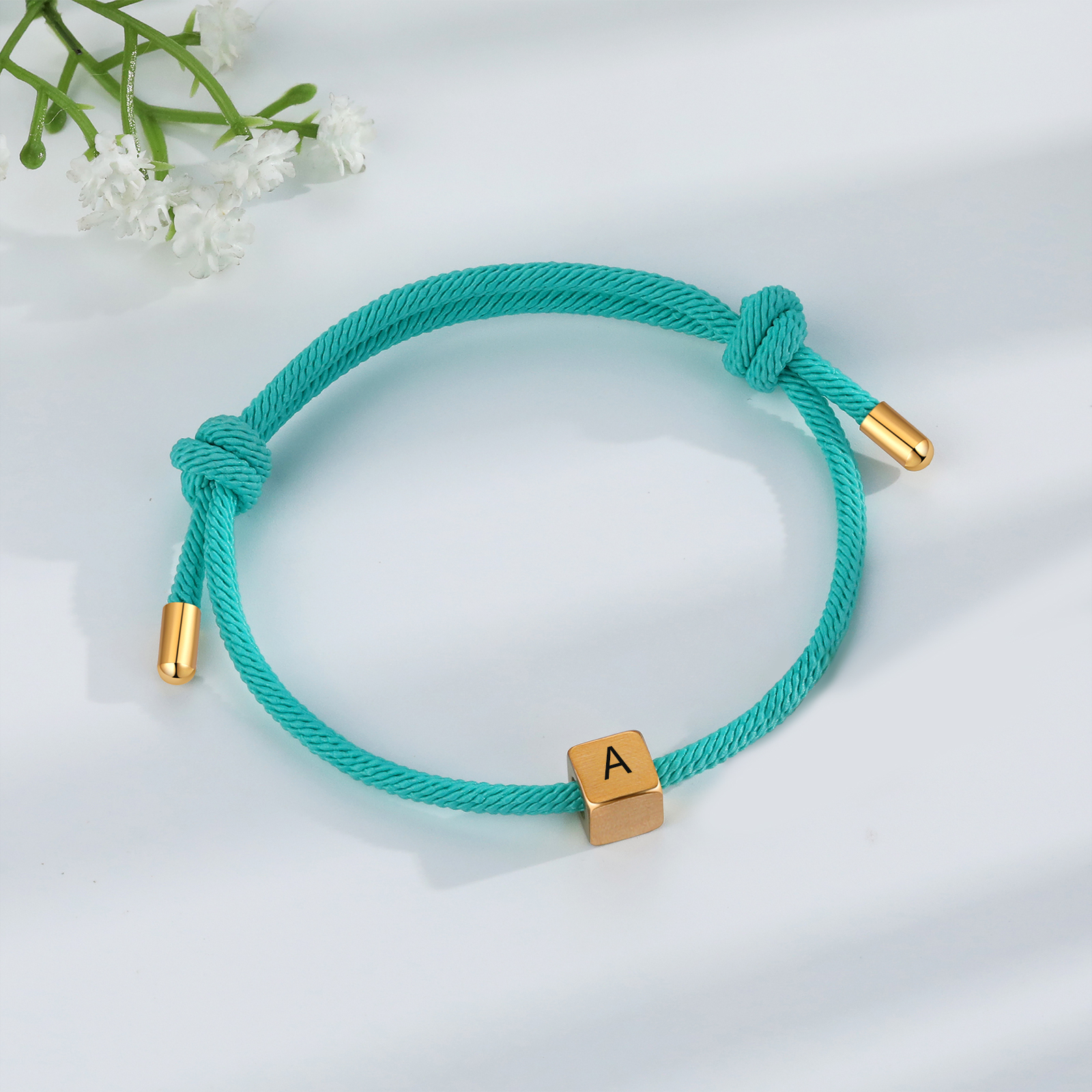 Bracelet Initiale 1 Lettre Personnalisée pour Couple｜Jessemade