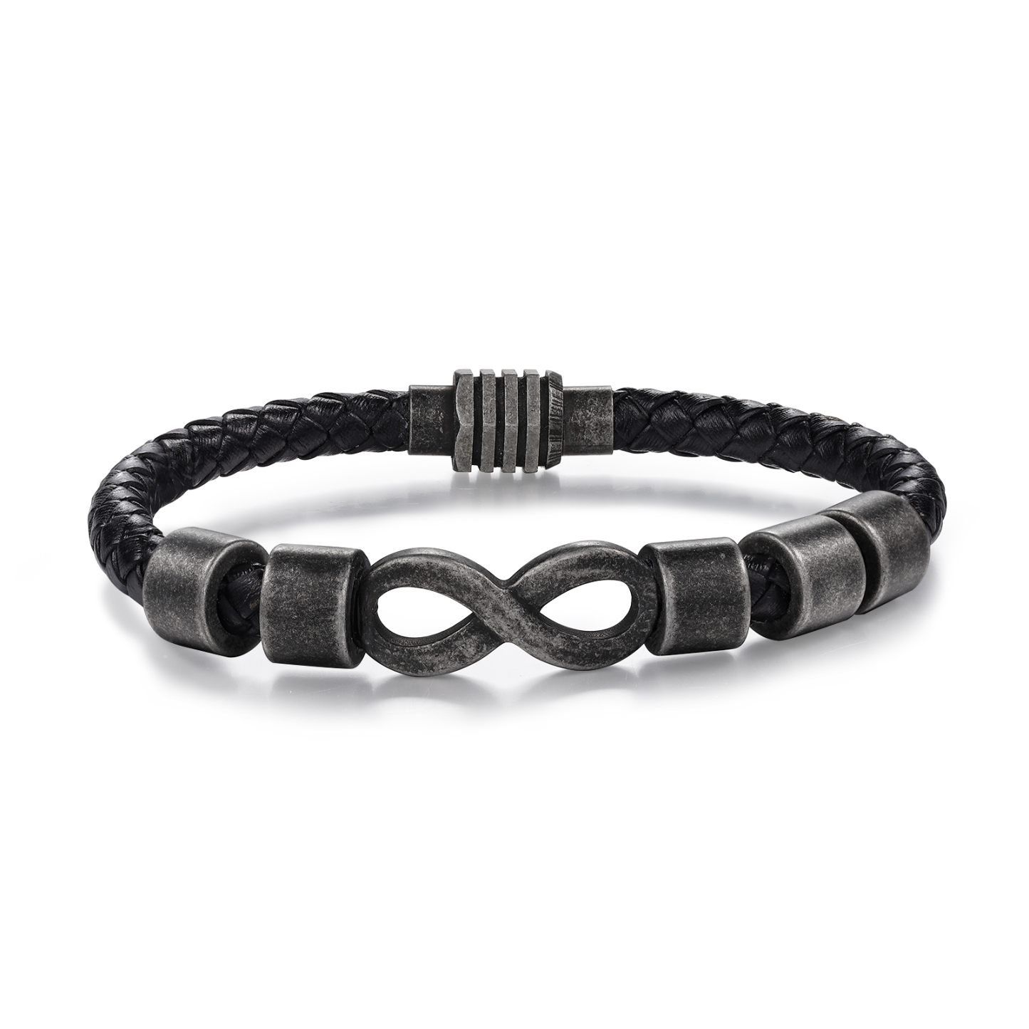 2-5 Noms Bracelet Infini Vintage Personnalisés avec Texte Bracelet Homme