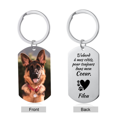 Porte-Clés 1 Prénom et Photo Personnalisés