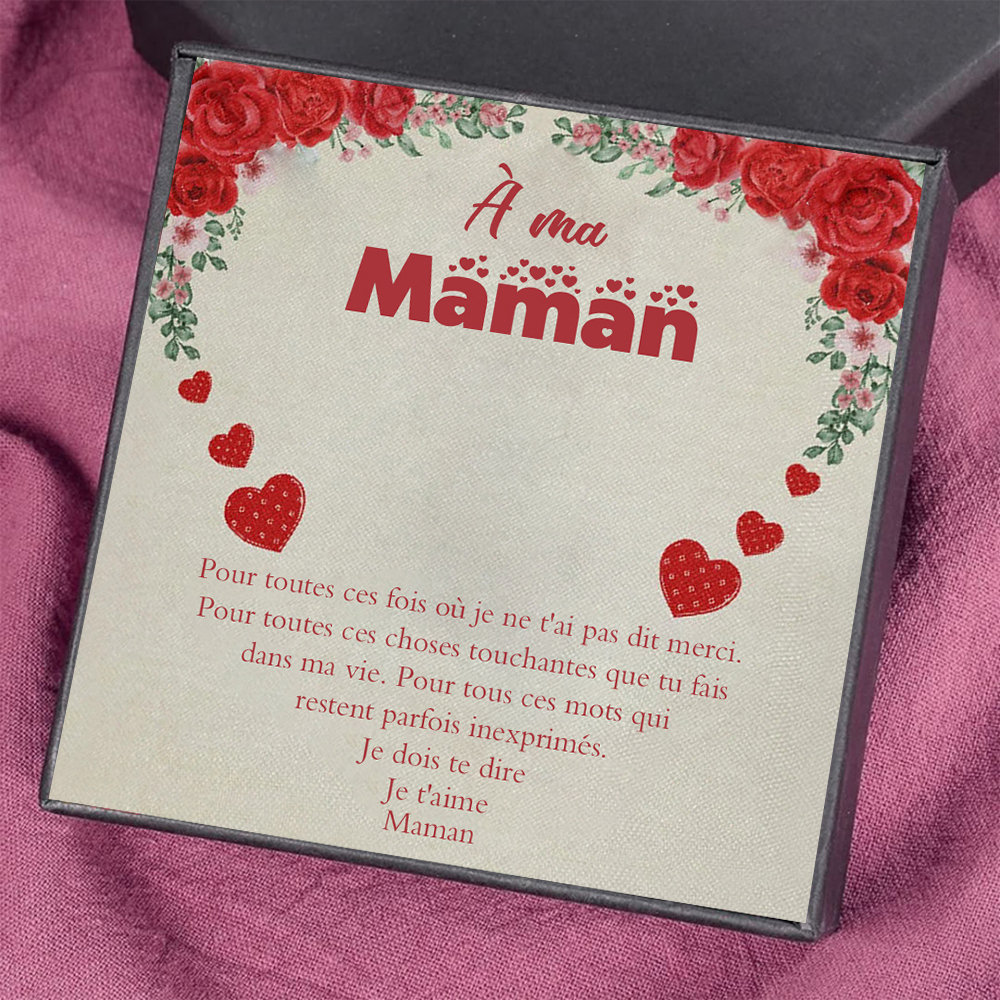 À ma Maman - Carte avec coffre cadeau