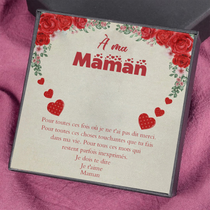 À ma Maman - Carte avec coffre cadeau