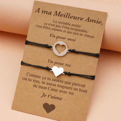 À Ma Meilleure Amie-Bracelets Cœur