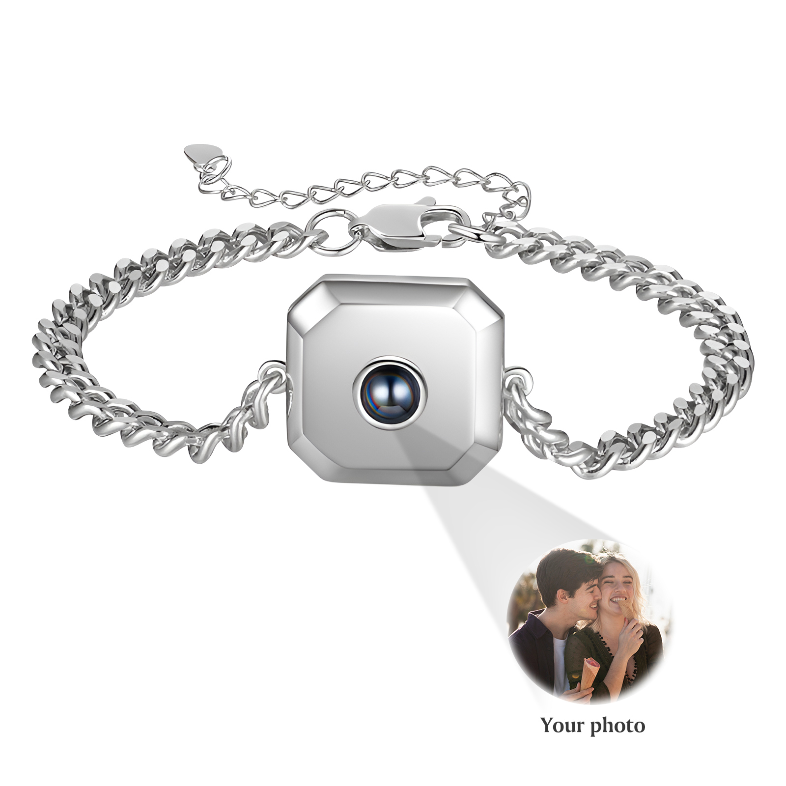 Bracelet Projection de Pierres 1 Photo Personnalisée