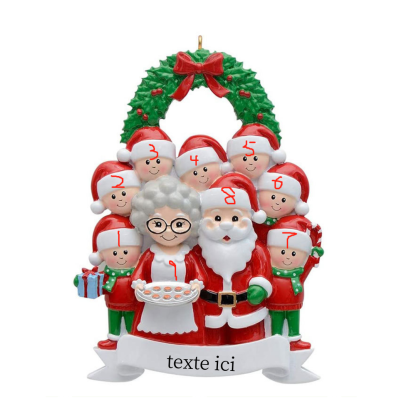 Ornements de Noël Poupée 9 Prénoms Personnalisés et texte