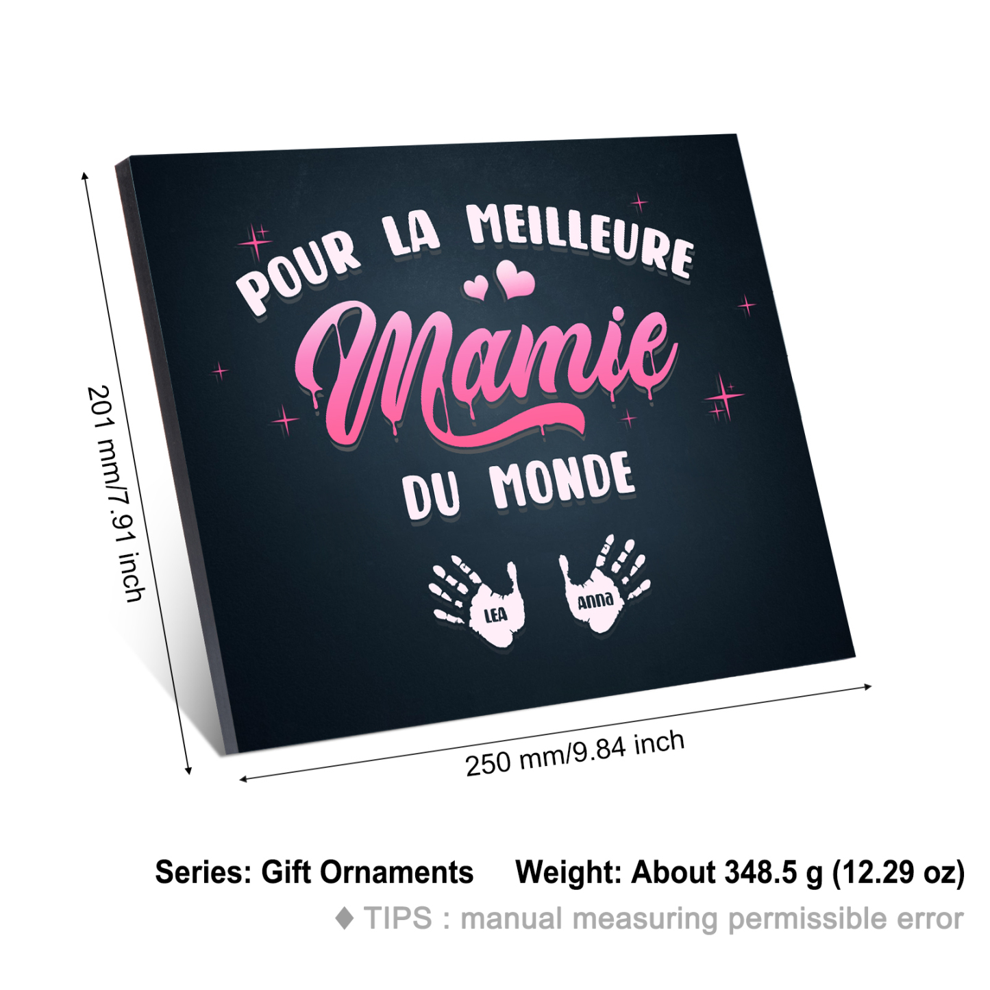 À ma Mamie - Cadre en Bois Arbre 1-6 Prénoms Personnalisés