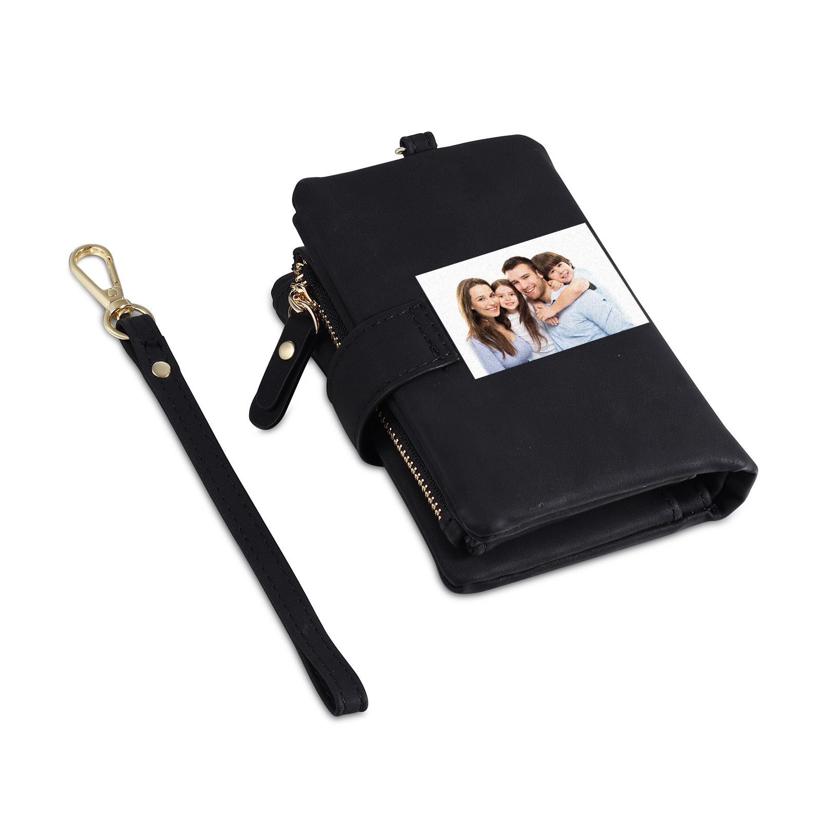Portefeuille Femmes 6 Prénoms et 2 Textes Personnalisés avec Photo Porte-Monnaie Carte