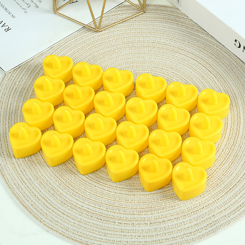 Bougie LED Cœur 1 pièce Cadeau Saint-Valentin Romantique