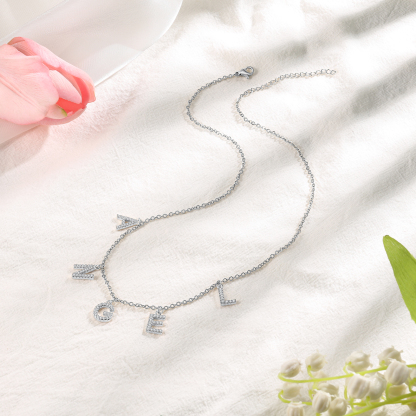 Collier Chaîne à Maillons Prénom Personnalisé 1-7 Lettres