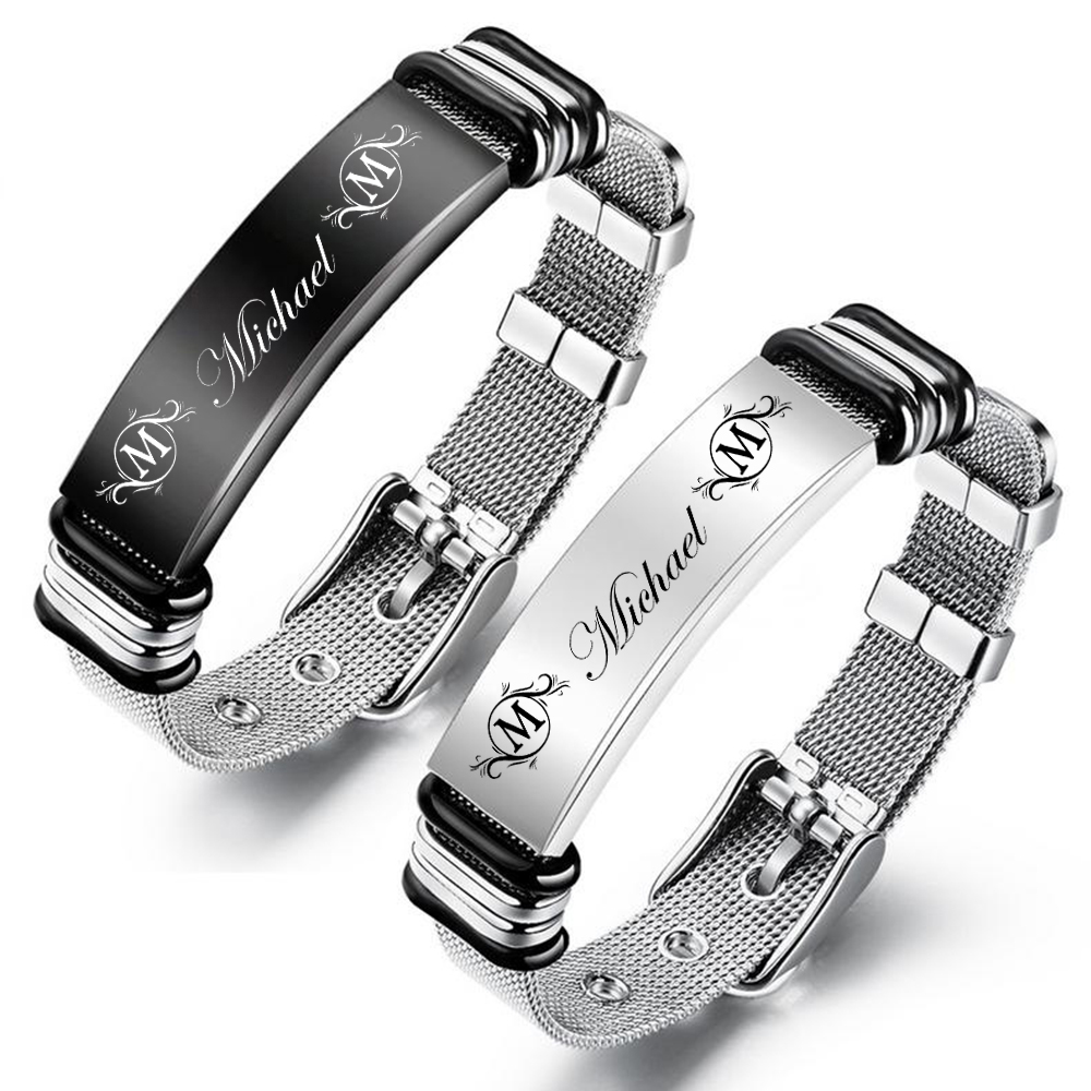 Bracelet Initiale Prénom Personnalisé avec lettre｜Jessemade