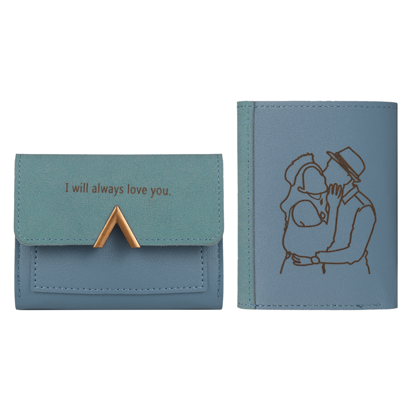 Portefeuille Photo et Texte Personnalisés Porte-Monnaie Carte