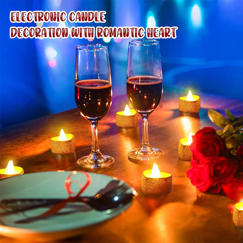 1 pièce de Bougie LED Cœur Saint-Valentin Cadeau Romantique
