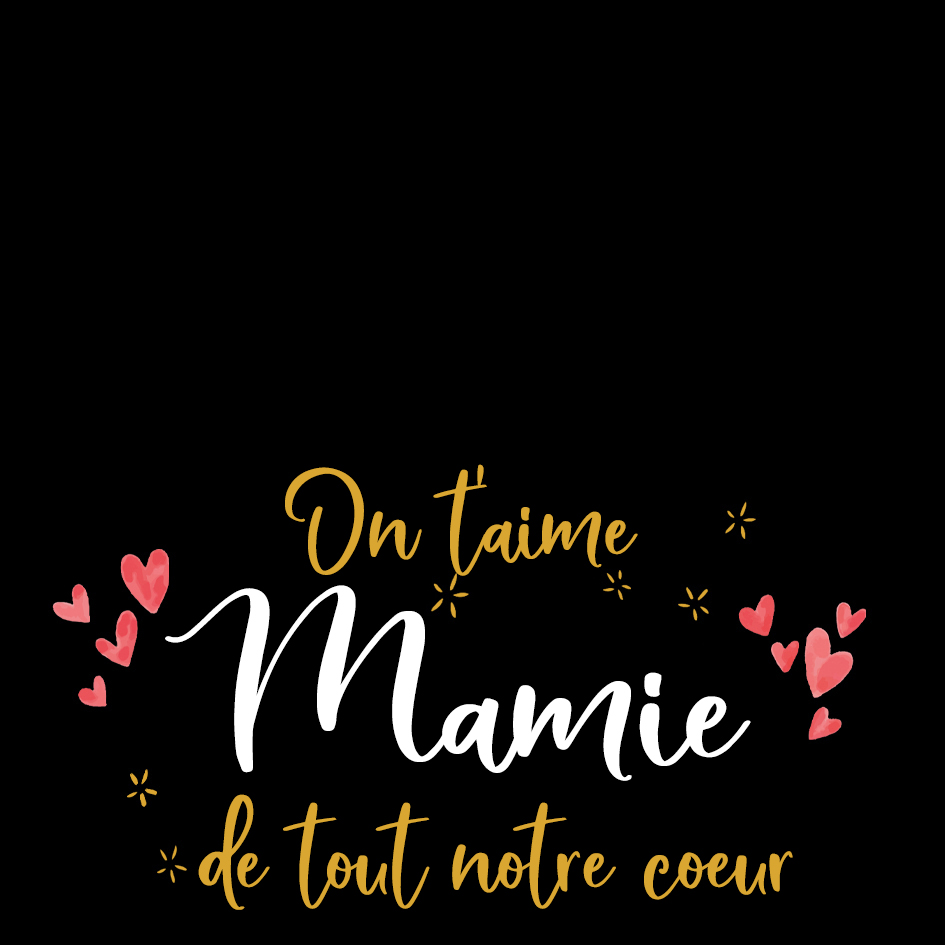 À ma Mamie - Carte avec coffre cadeau On t'aime de tout notre coeur-Jessemade FR