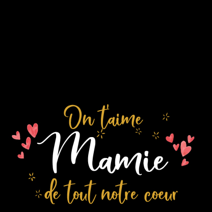 À ma Mamie - Carte avec coffre cadeau On t'aime de tout notre coeur-Jessemade FR