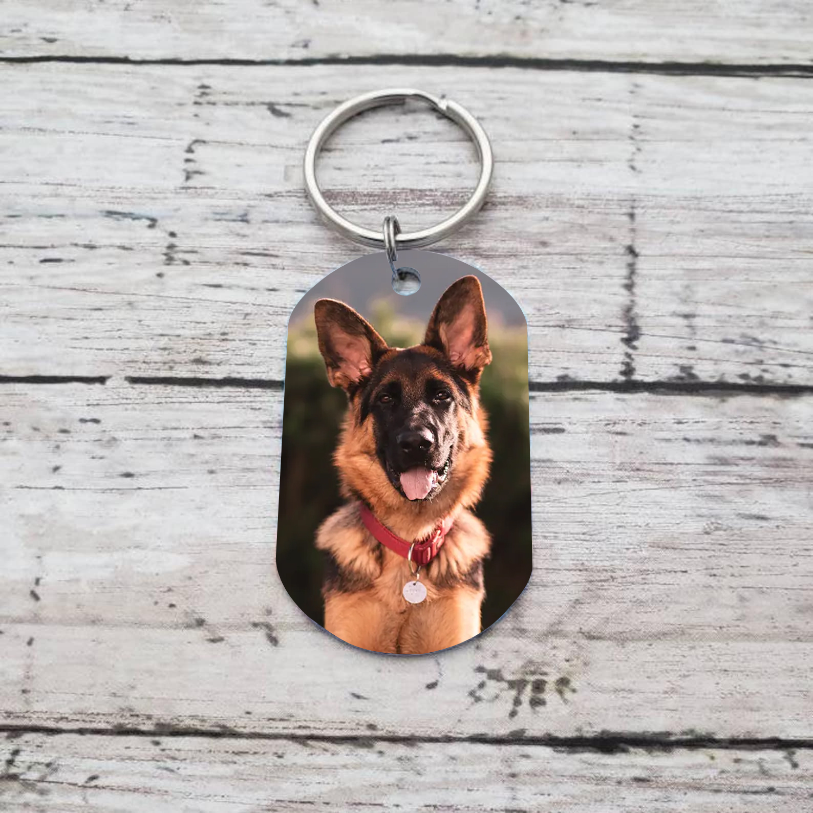 Porte-Clés 1 Prénom et Photo Personnalisés