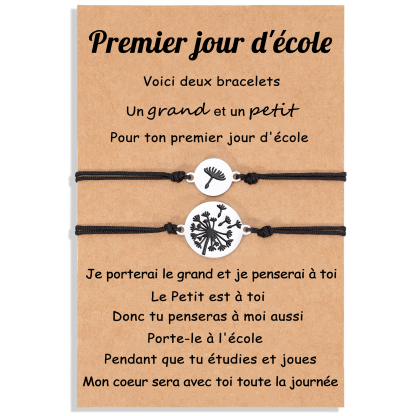 2PCS Ensemble de Bracelets Pissenlit Bracelet en Commun Cadeau Rentrée