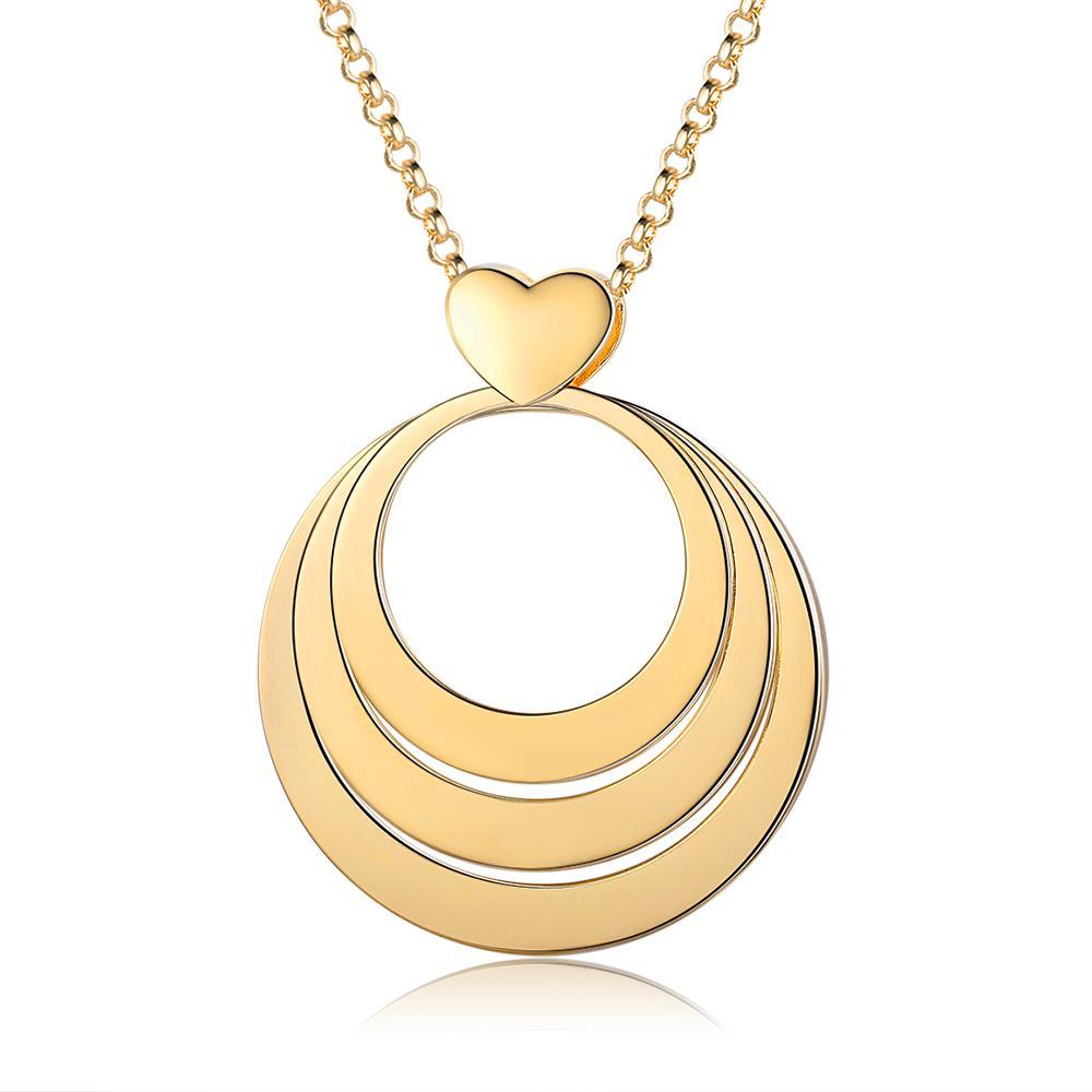 Collier Coeur Personnalisé à 3 Cercles Empilés Pour Famille