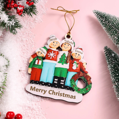 Décoration Sapin Noël Poupée 4 Prénoms Personnalisés et texte | Jessemade