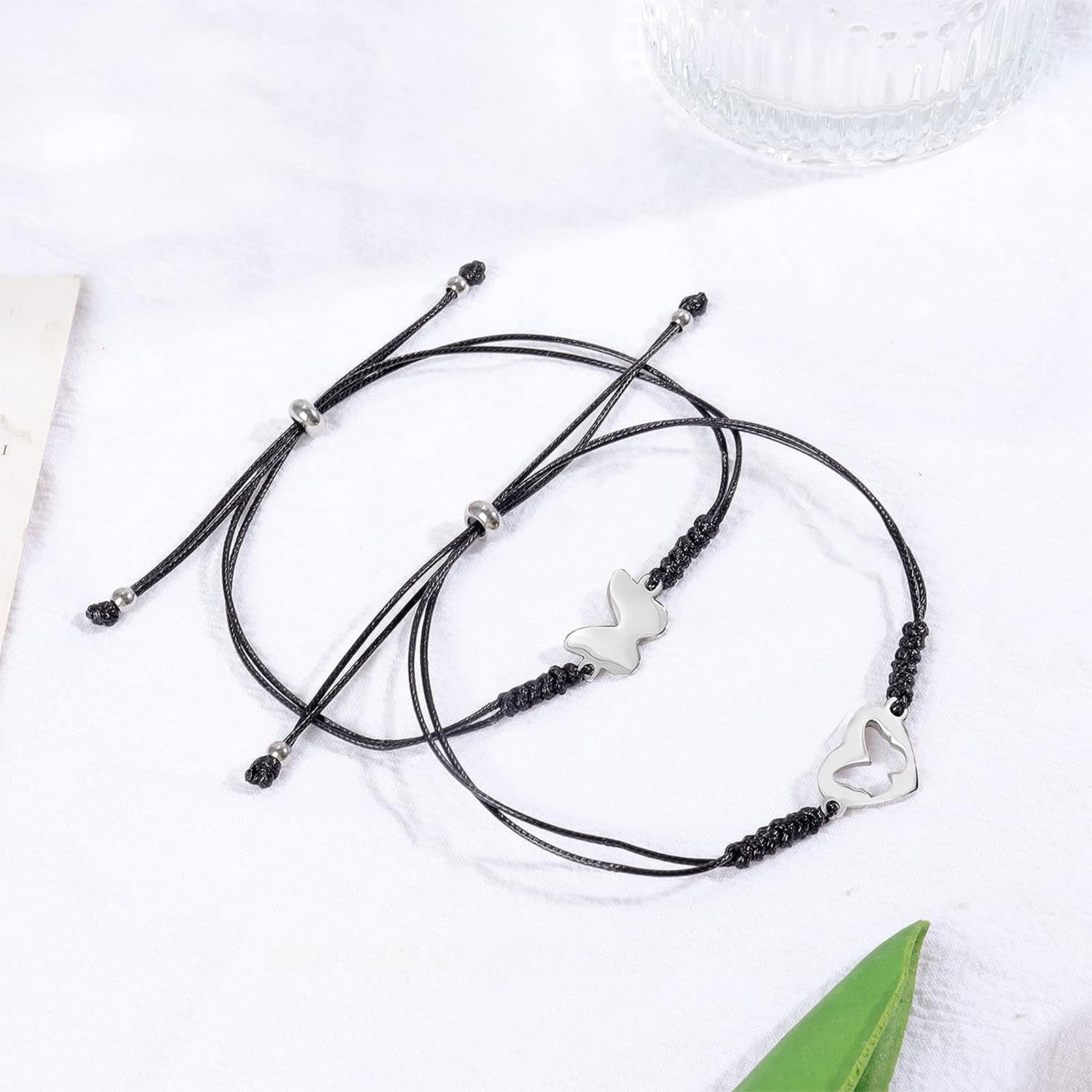 2PCS Ensemble de Bracelets Papillon Bracelet en Commun Cadeau Rentrée Scolaire Premier jour d’école｜Jessemade