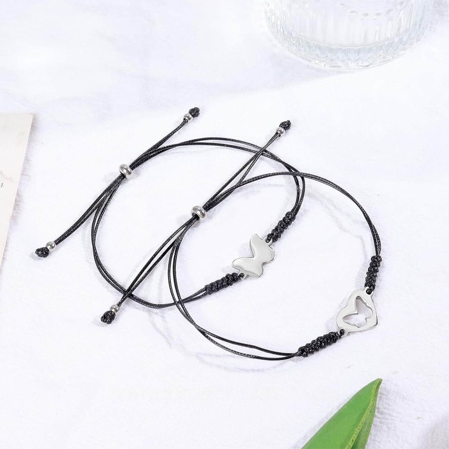 2PCS Ensemble de Bracelets Papillon Bracelet en Commun Cadeau Rentrée Scolaire Premier jour d’école｜Jessemade