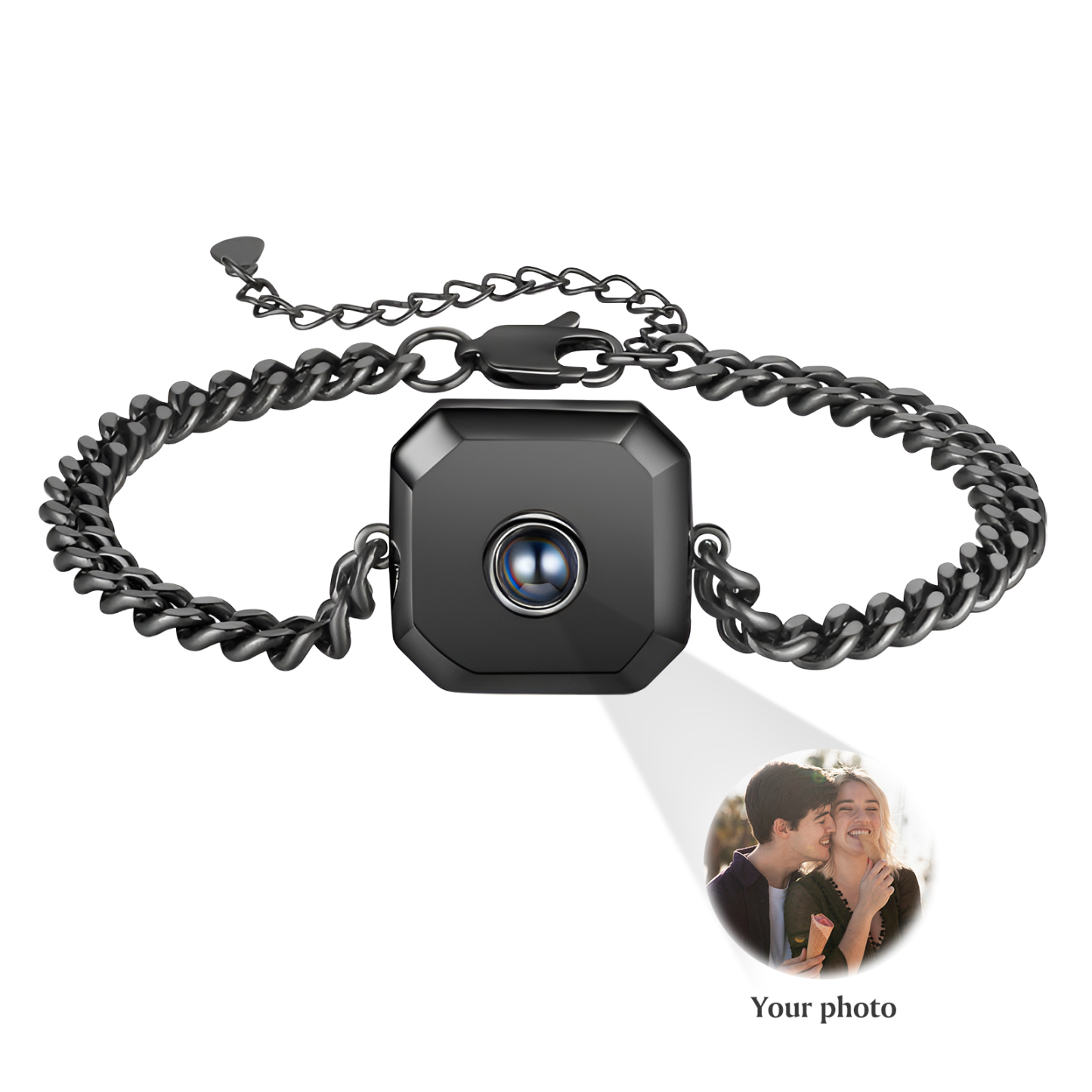 Bracelet Projection de Pierres 1 Photo Personnalisée