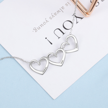 Collier Coeur pendentif 5 Prénom Personnalisé｜Jessemade