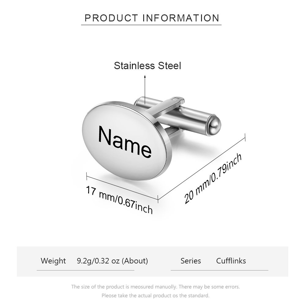 Boutons de Manchette Prénom Personnalisé