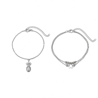 Bracelet de cheville bohème pendentif ananas
