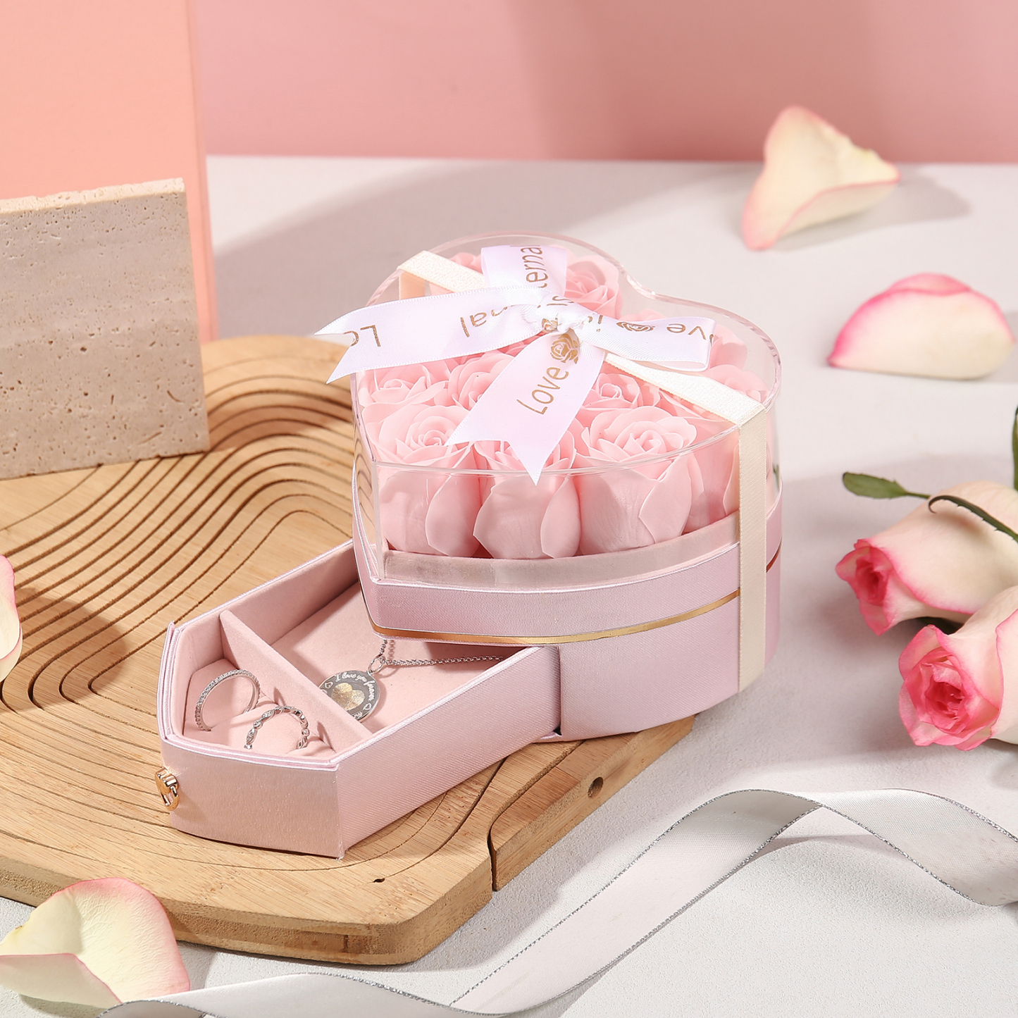Boîte à bijoux Roses Coffret Cadeau