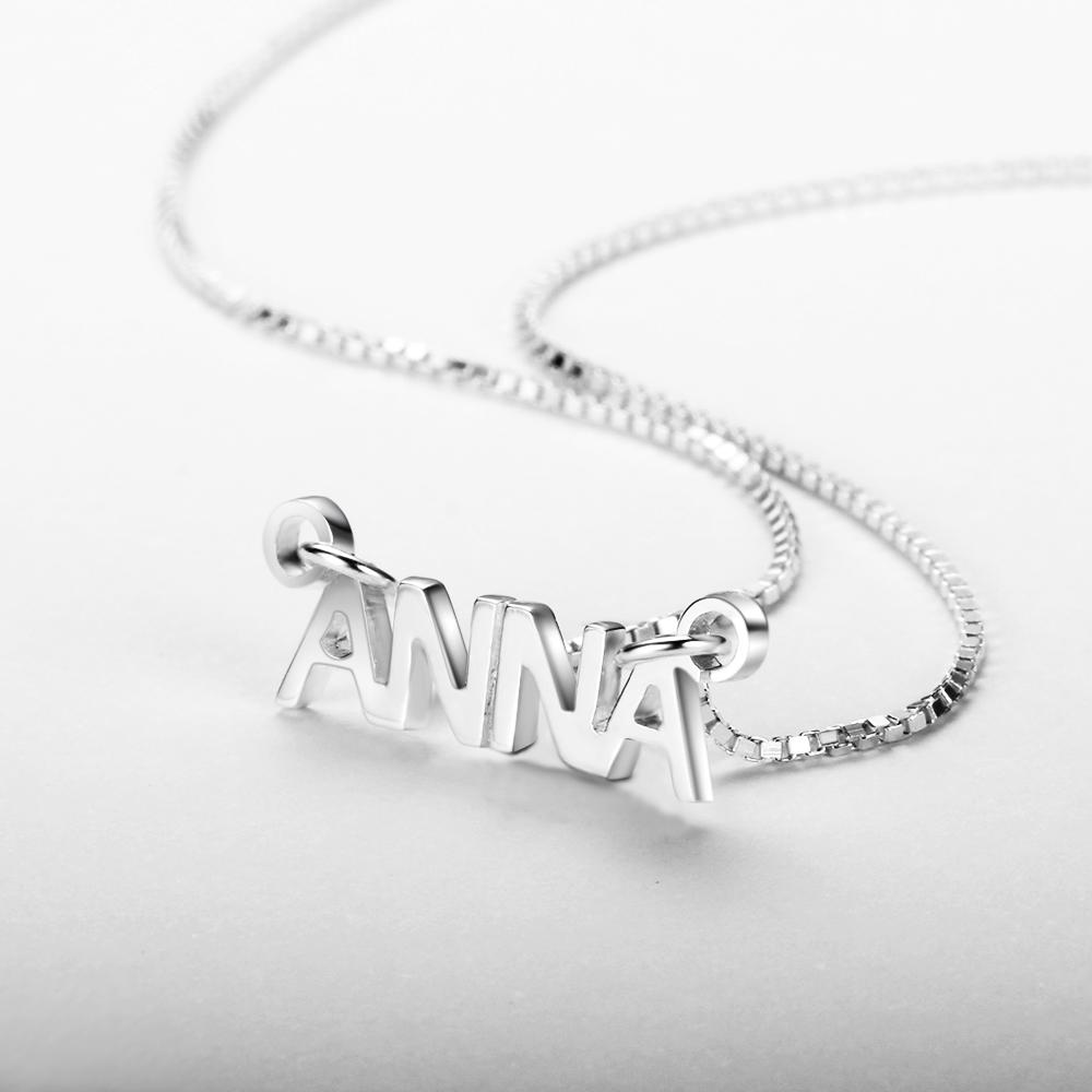 Collier Prénom Personnalisé Chaîne Prénom Personnalisé Argent Sterling