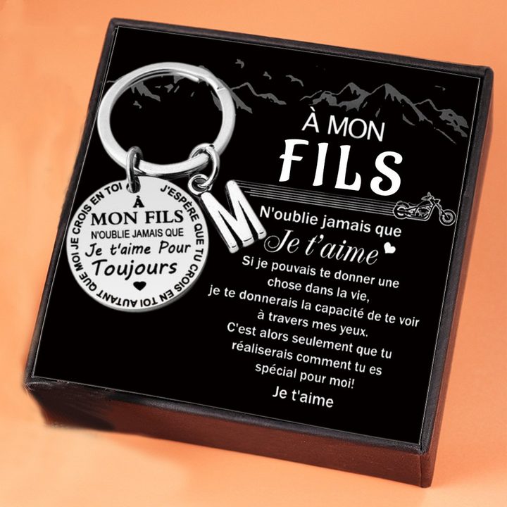 A ma fille /A mon fils- Porte-clés prénom gravé personnalisé 1 lettre porte cles gravés | Jessemade
