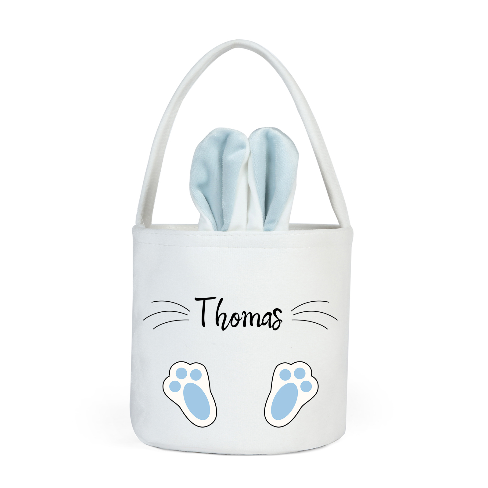 Sac de Pâques Lapin 1 Prénom Personnalisés Tote Bag Enfant