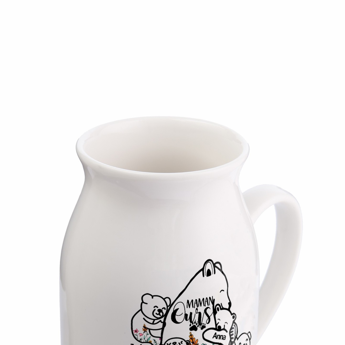 Vase à Fleurs Ours 7 Prénoms Personnalisés avec Texte Décoration de la Maison