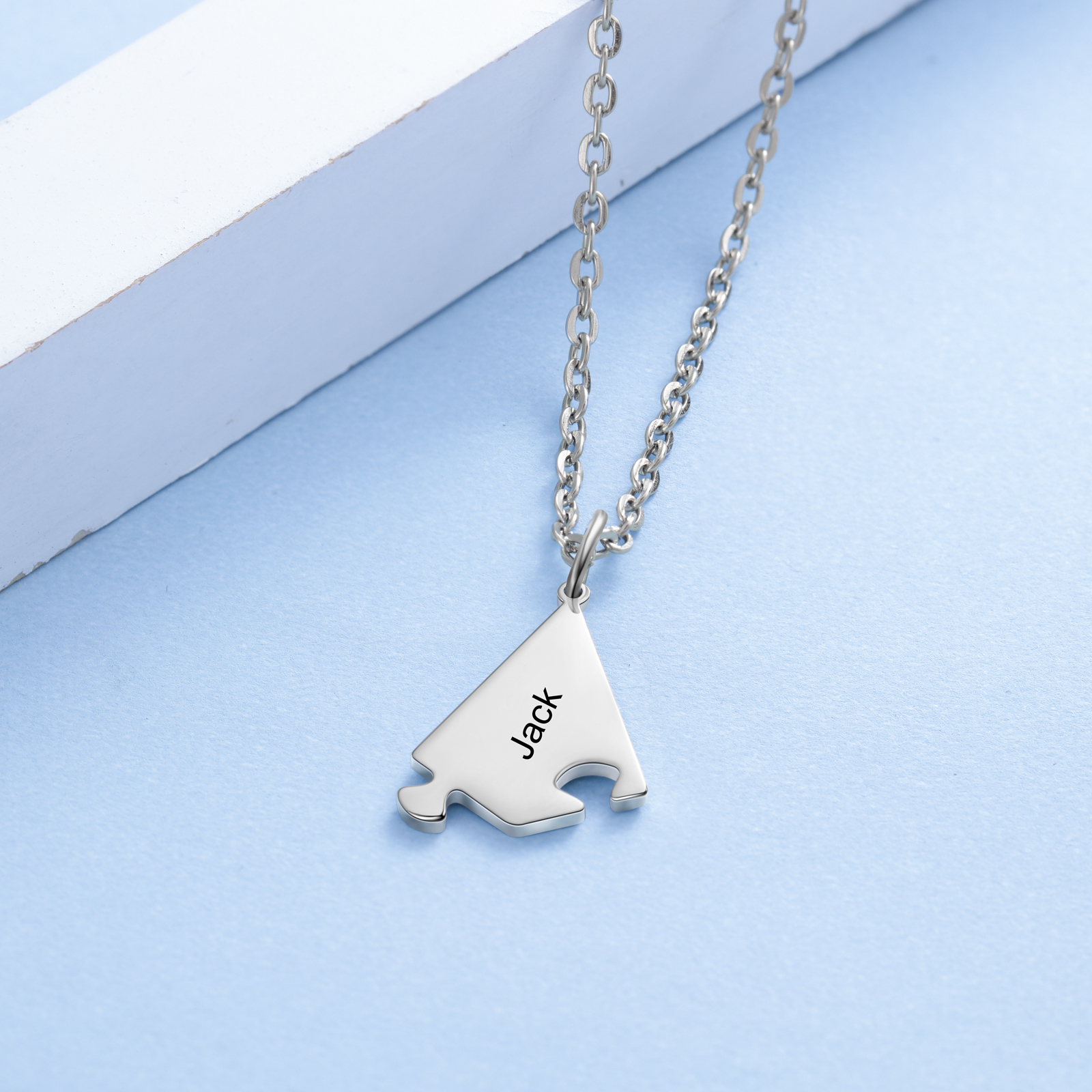 Collier d'amitié 3 pièces de puzzle 3 Prénoms