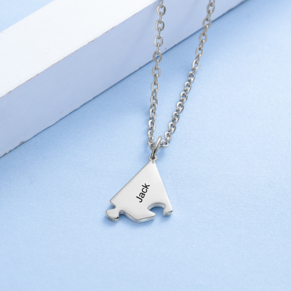 Collier d'amitié 3 pièces de puzzle 3 Prénoms