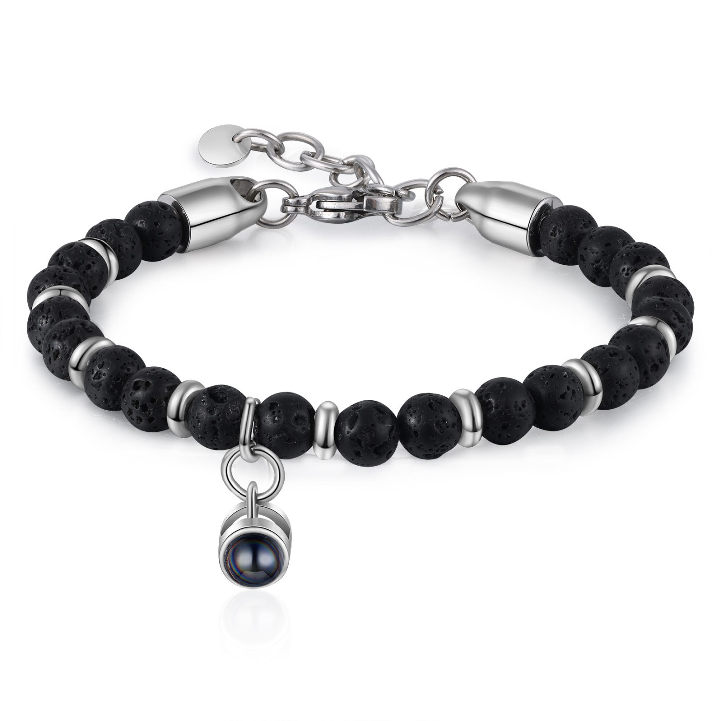 Bracelet Homme Projection de Pierres Photo Personnalisée