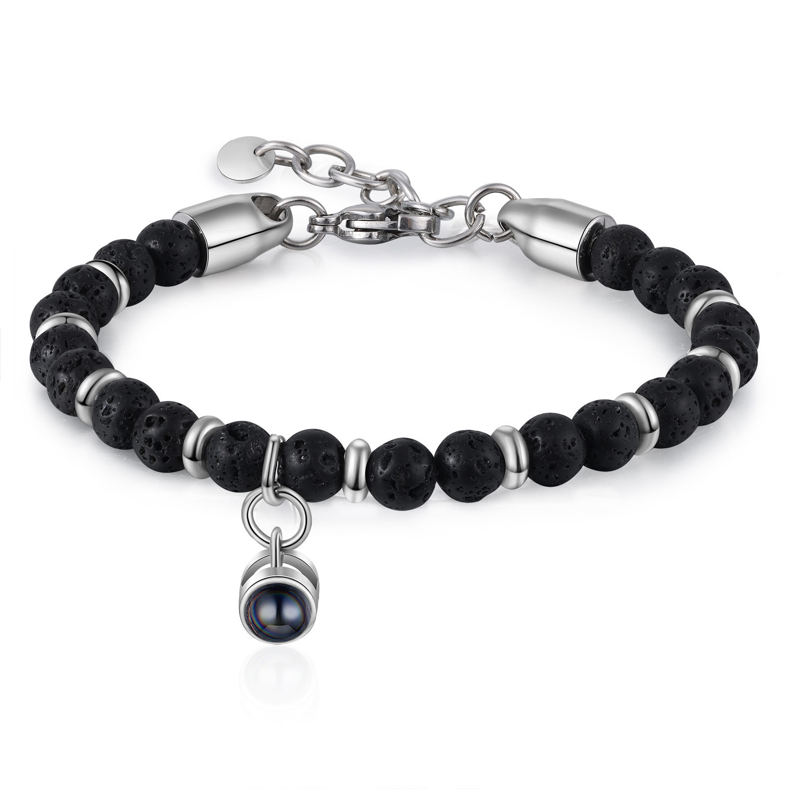 Bracelet Homme Projection de Pierres Photo Personnalisée