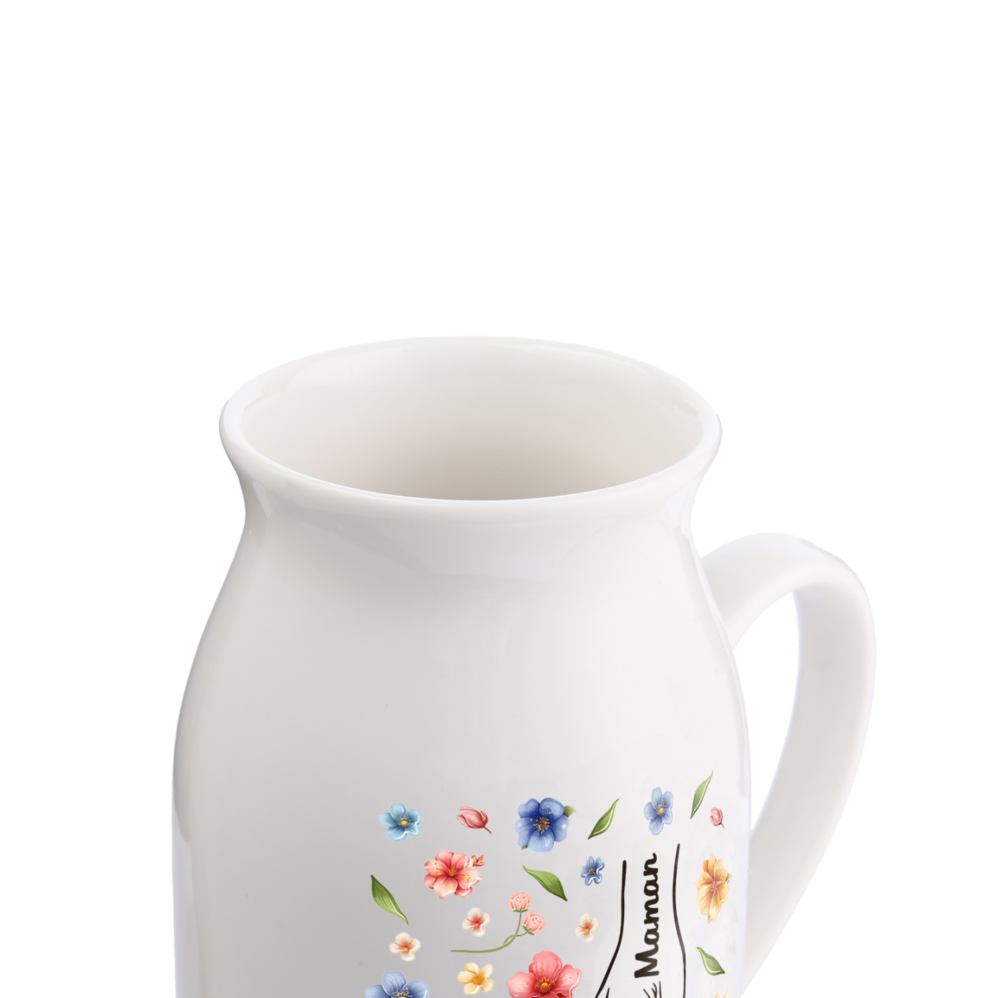 Vase à Fleurs la main dans la main 2 Prénoms Personnalisés Décoration de la Maison